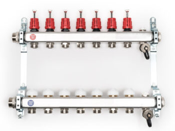 Heizkreisverteiler Edelstahlverteiler für Fußbodenheizung 2-12 Kreise