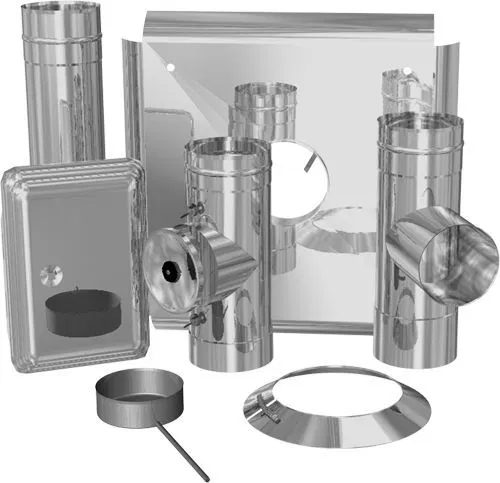 Grundpaket EWFU, einwandiger Edelstahlschornstein