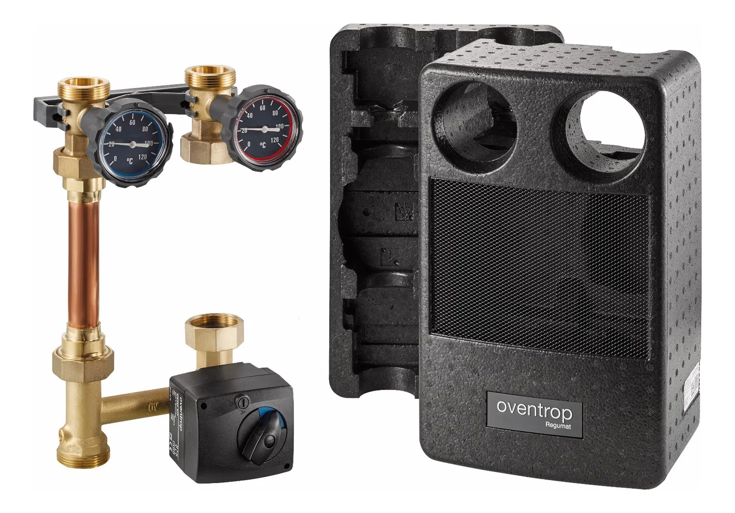 Oventrop Heizkreisset Regumat M3-180 - kurze Bauform, gemischt (ohne Pumpe)