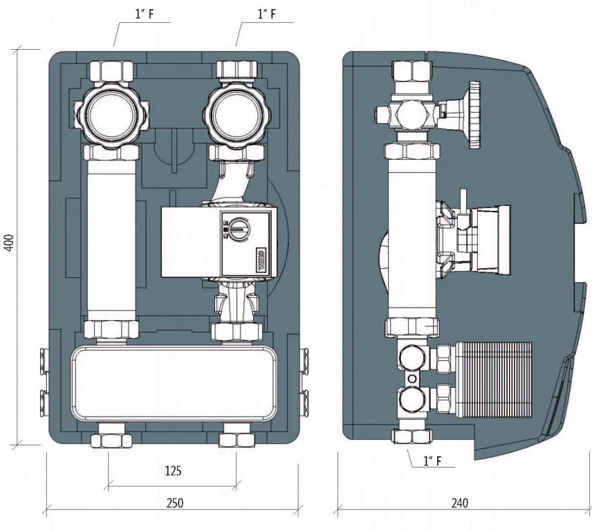 Lovato Trennsystem BW-30, DN 25, ohne Pumpe – Bild 2