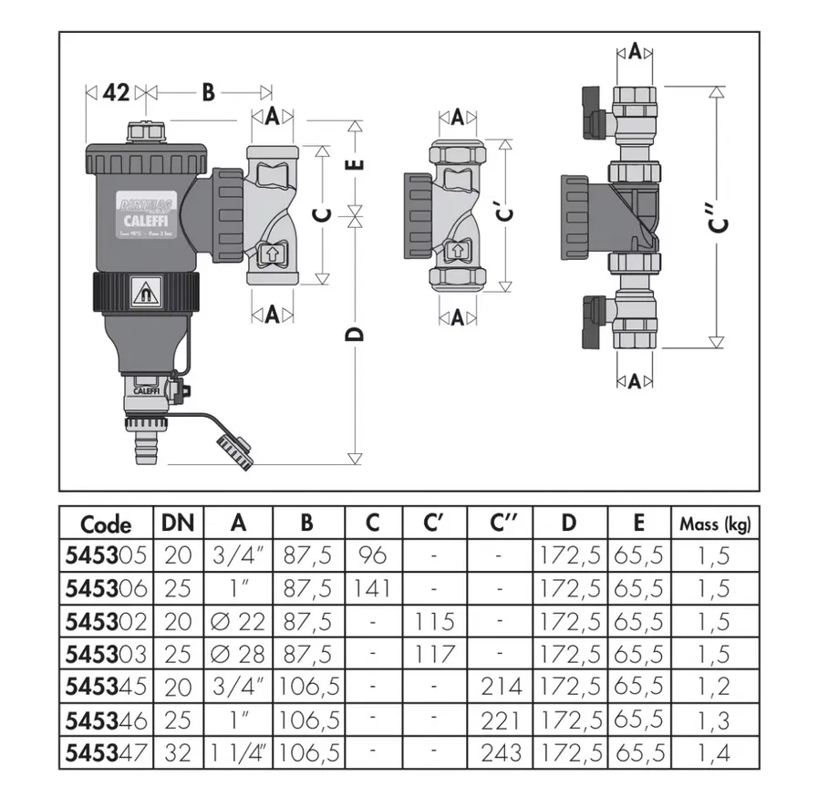 Caleffi DIRTMAG, Schlammabscheider mit Magnet – Bild 2