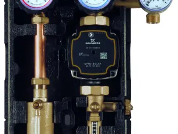 Afriso Solarpumpengruppe PrimoSol® 130-4 (2-Strang) 2–12 l/min, mit Grundfos UPM 3 Solar 25–75