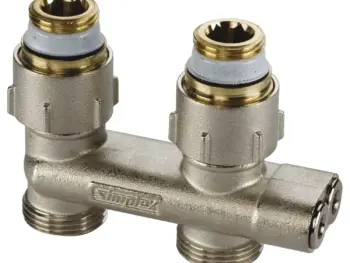 Simplex Umlenkstück mit Absperrung D1/50, 3/4", für 1/2" IG