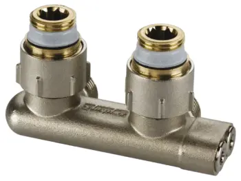 Simplex Umlenkstück mit Absperrung E1/50, 3/4", für 1/2" IG