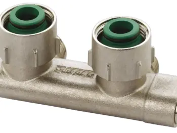 Simplex Umlenkstück mit Absperrung E2/50, 3/4", für DN 20 Eurokonus