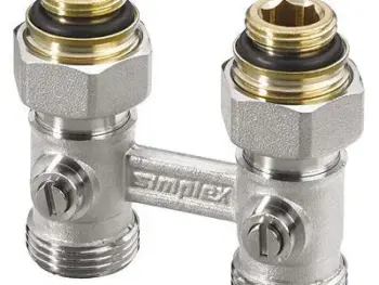 Simplex Zweirohr-Hahnblock, 1/2“ (Muffengewinde)