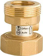 Schwerkraftbremse SB AG inklusive Überwurfmutter und Dichtring, Luftschleuse Flansch 1 1/4" × AG 2"