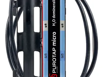 Purotap micro Vollentsalzungs-Befüllstation - Entsalzungspatrone mit Farbumschlag inkl. 2,8 m Schlauch und Wandhalterung