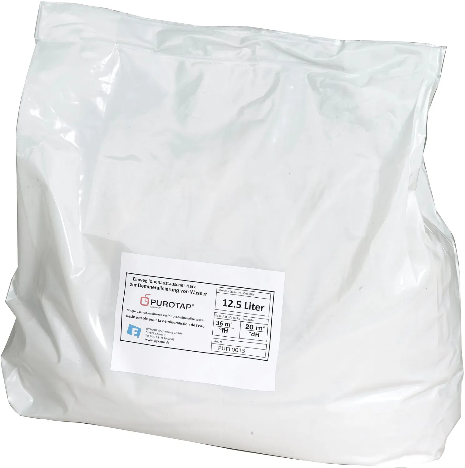 PUROTAP® Highpower Mischbettharz zur Vollentsalzung, 12,5 Liter