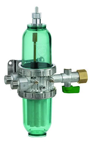 GOK GS Profi3 Ölfilter-Entlüfter-Kombination ohne Manometer, IG G 3/8 x AG G 3/8, Sinterkunststoff 35 μm, PS 6 bar