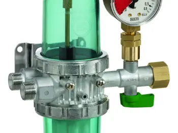 GOK GS Profi3 Ölfilter-Entlüfter-Kombination mit Manometer, IG G 3/8 x AG G 3/8, Sinterkunststoff 35 μm, PS 6 bar