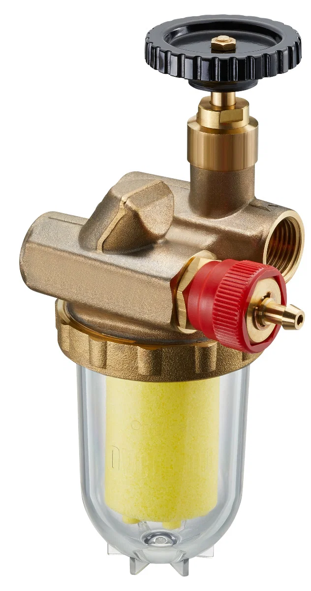 Oventrop Oilpur E A R – Heizölfilter für Einstrangsysteme mit Rücklaufzuführung, DN 15, 1/2" (SiKu-Einsatz 50-75 µm)