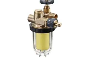 Oventrop Oilpur E A R – Heizölfilter für Einstrangsysteme mit Rücklaufzuführung, DN 10, 3/8" (Siku-Einsatz 50-75 µm)