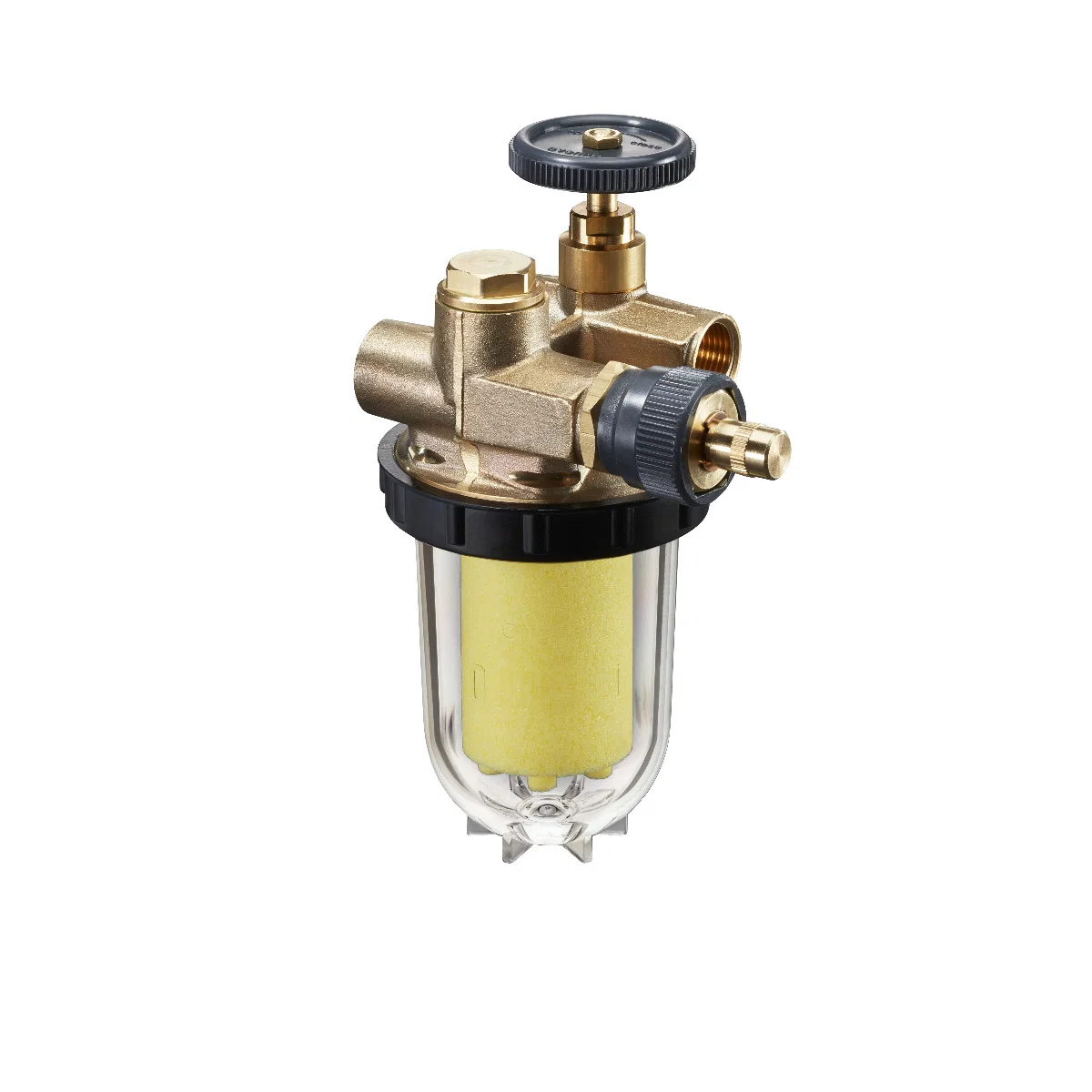 Oventrop Oilpur E A R – Heizölfilter für Einstrangsysteme mit Rücklaufzuführung, DN 10, 3/8" (Siku-Einsatz 50-75 µm)