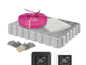 Elektrische Fußbodenheizung 32 mm - 5m² Set für Parkett, Holz & Laminat (WIFI)