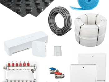 Fußbodenheizung Noppensystem 21mm Rohrträgerplatte Set Complete WIFI Regler