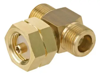 GOK Anschlussstück AG GF x Komb.A x AG GF | Stutzenlänge 34 mm | für Mehrflaschenanlagen bis 33 kg