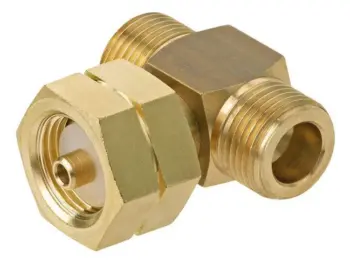 GOK Anschlussstück AG GF x Komb.A x AG GF | Stutzenlänge 34 mm | Messing | für Mehrflaschenanlagen bis 33 kg