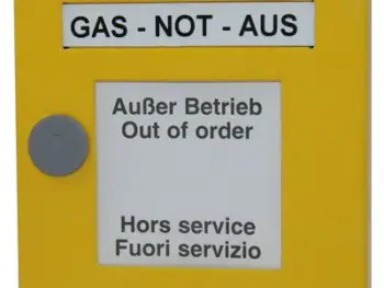 Not-Aus-Taster mit Glasscheibe Typ GNA | Gas-Not-Aus | Wandaufbau abschließbar | IP 43